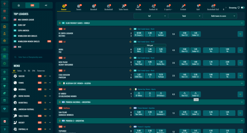 scommesse live